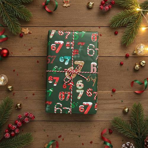 1 Roll 67 Meme Christmas Wrapping Paper Funny Holiday Gift W