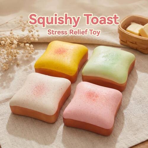 Simulation Butter Toast Bread Squishy Toys for Stress Relief