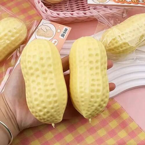 #Peanut Stress Ball Crunchy Squeeze Bal Squishy Toy Simulate