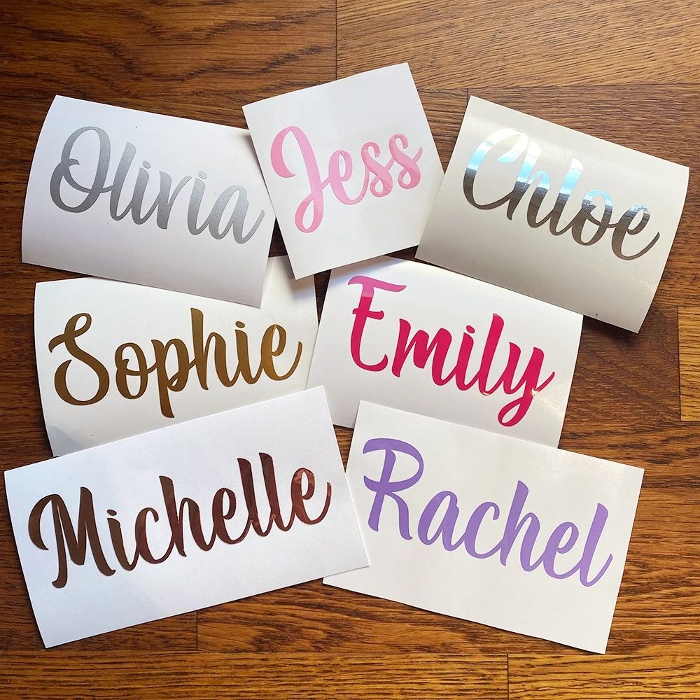 Custom Wedding Birthday Party Vinyl Name Decal Wine Bottle L