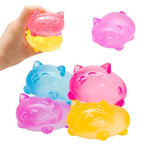 Gummy Cat Squishy Toys Slow Rise Stress Relief Ball Sensory