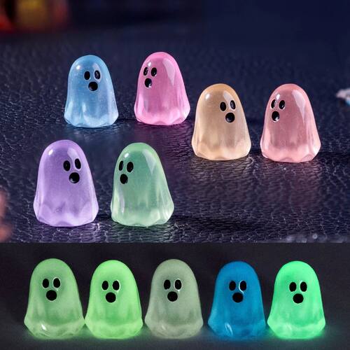 10/20/50pcs Luminous Ghost Figures Glowing At Night Action F