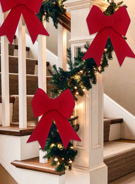 Pvc Flocking Bow Christmas Party Mall Decoration Bow Christm