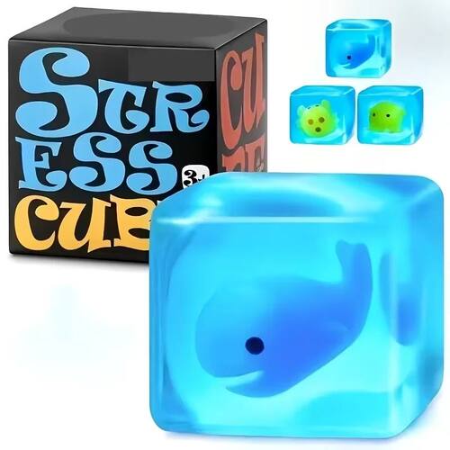 Cute Marine Animal Ice Cubes，Super Soft Slow Rebound Squeez