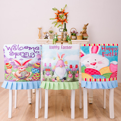 Easter Decorations Easter Printed Chair Cover Bunny Chair Co