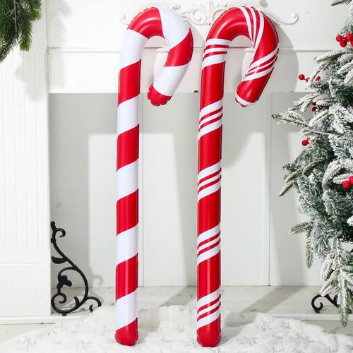 Christmas Crutches Balloon Ornaments Merry Christmas Decorat