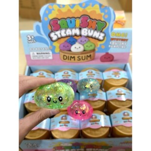 Hot Glitter Dumpling Squishy Maltose Series with Box Dumplin