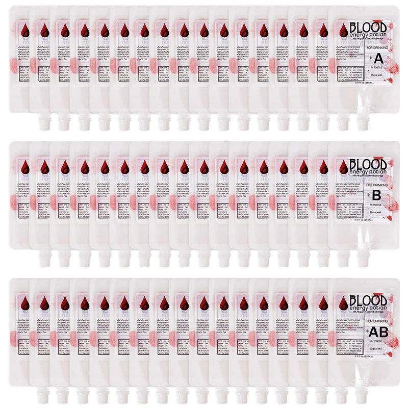 10/20Pcs 250ML Halloween Drink Container Bags Vampire Blood