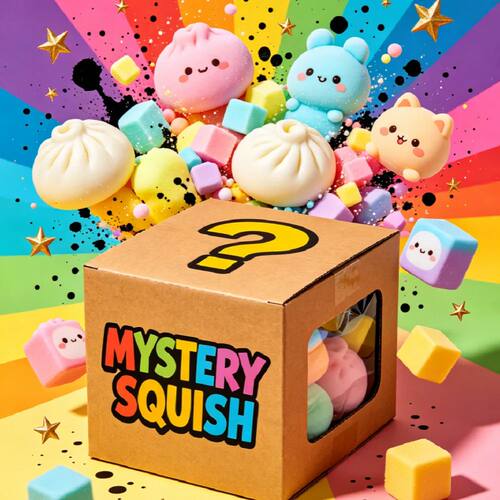 Halloween Pop Art Mystery Squish Surprise Box, Fun Random Sq