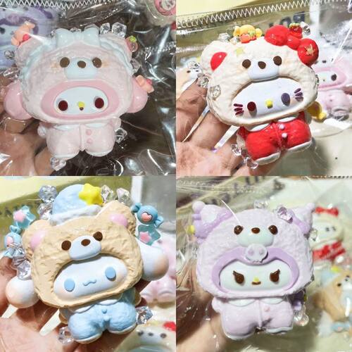 Anime HelloKitty Pajamas Series Squishy Toys Kawai My Melody