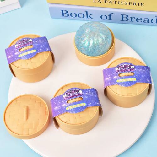 Hot Decompression toy glitter colored bun shaped venting bal