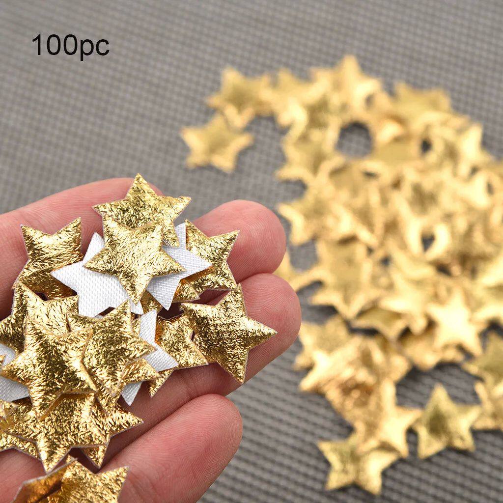 100PCS Gold Silver Cloth Christmas Five-pointed Star Confett怎么样,好用不?