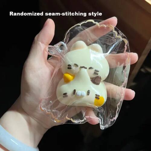 Cute Three Flower Kitten Squeeze Toys Creamy Texture Sewn Ed
