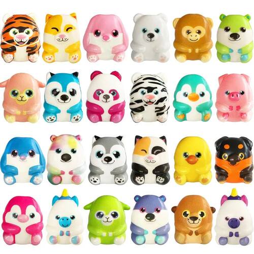 5/15/30PCS Kawaii Mochi Squishies Cartoon Animal Stress Ball
