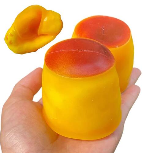 Crunchy Squishy Caramel Pudding Stress Ball Fidget Toys Food