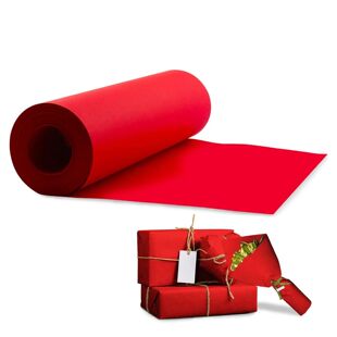 Red Kraft Paper Roll, 30cmx6m Wrapping Paper Roll, For Gift