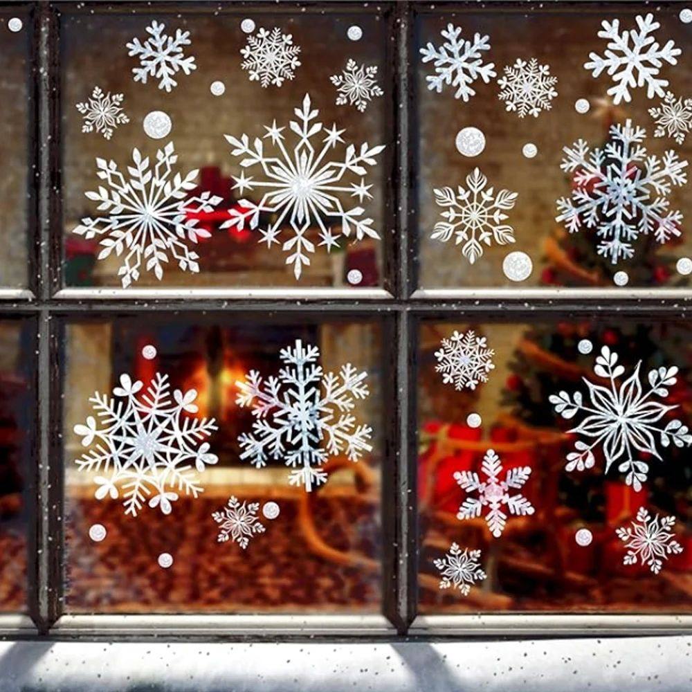 Winter Snow Flakes Window Clings Decals Christmas Decoration