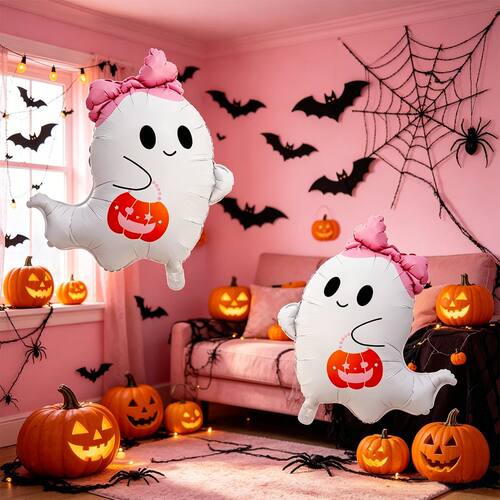 2/4pcs Halloween ghost balloon set, perfect for Halloween de