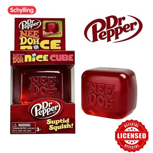 Dr Pepper x NeeDoh Nice Cube Squishy Soft Sensory Fidget Toy