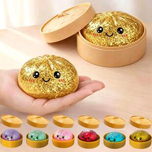 NEW Realistic Giant Dumpling Squishes Squeeze Toy with Steam