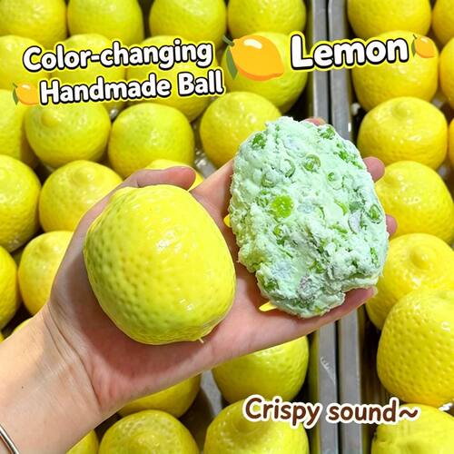 Handmade Crispy Lemon Stress Ball Squeeze Toy Color-Changing