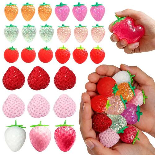 Fashion Strawberry Sticky Squishy Toy Household Desktop Rela