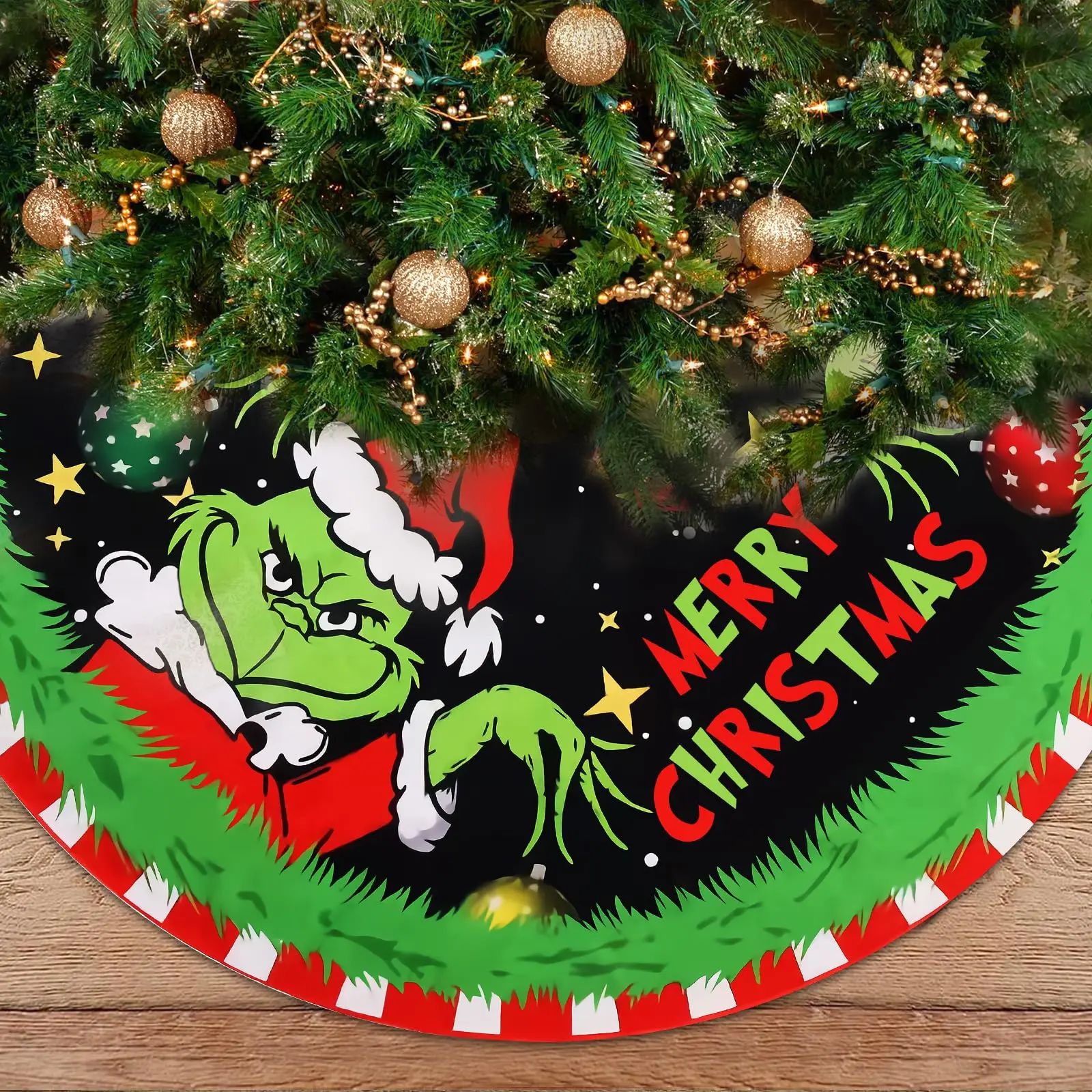 Christmas Tree Skirt Christmas Decorations Soft Red Green Ch