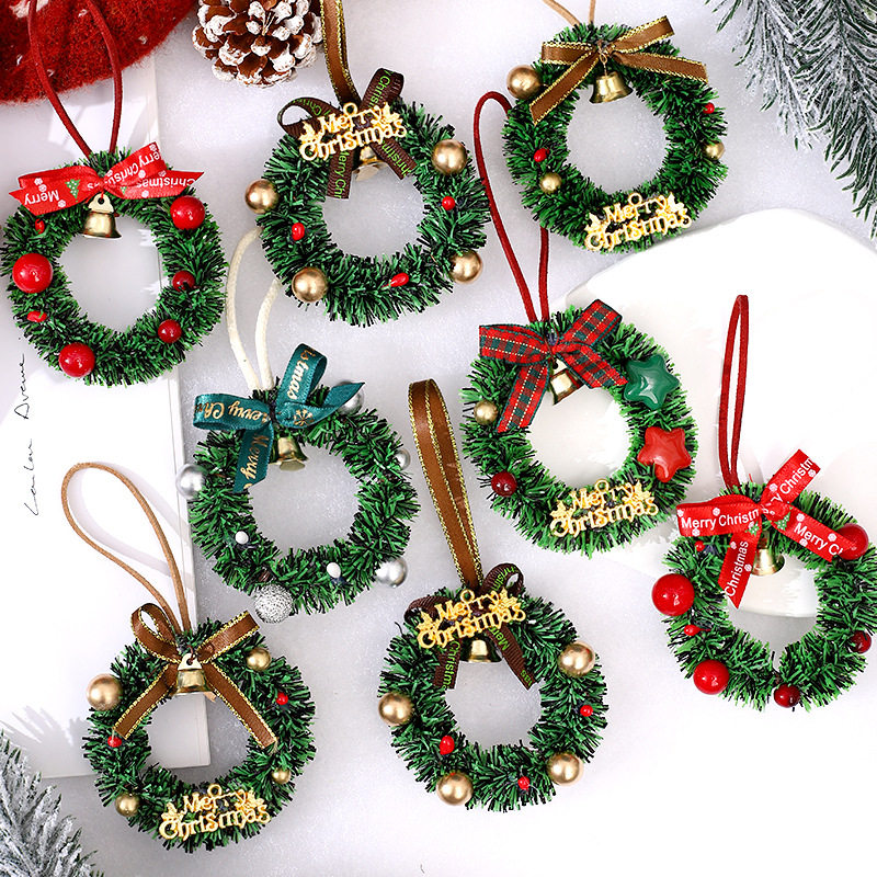 Christmas Decorations Christmas Mini Wreath Door Hanging Hom