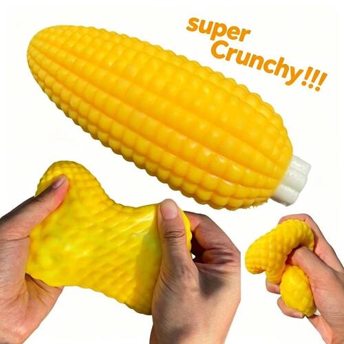 Crunchy Squishy Corn Stress Ball Fidget Toy Handmade Crispy