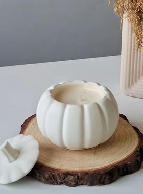 1set Halloween Pumpkin Candle Holder Silicone Mold - DIY Wax