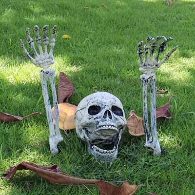 Realistic Skeleton Stakes Halloween Realistic Skull Skeleton