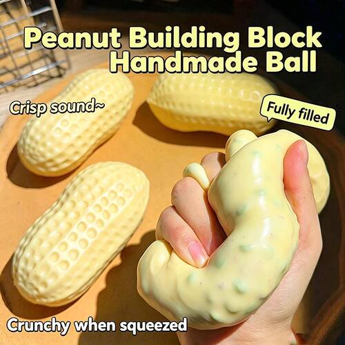 Crunchy Peanut Stress Ball Squishy Toy Building Block Crisp