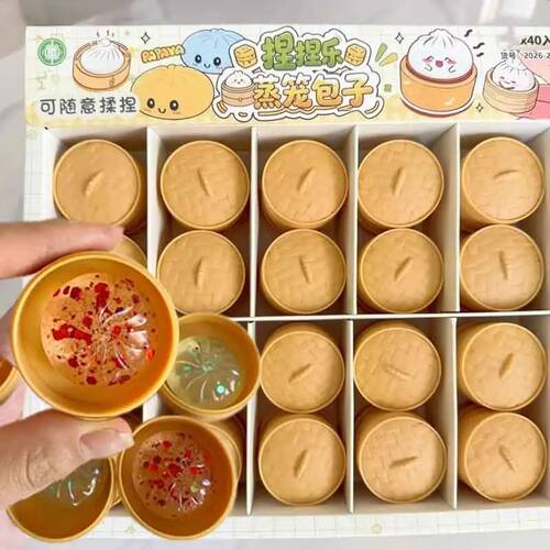 Surprise gift Crystal bun card cute mini soup dumpling shape