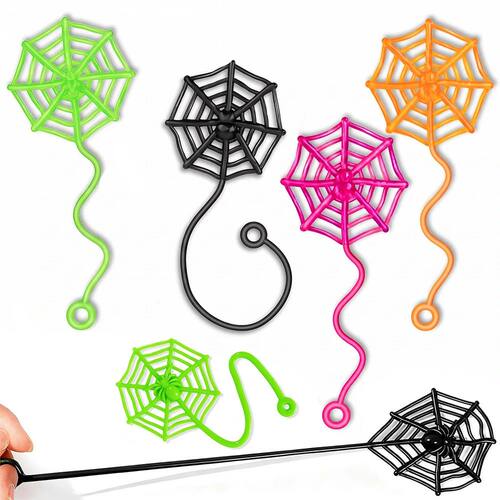 8/12/24Pcs Spider Party Favor Colorful Sticky Hands Spider W