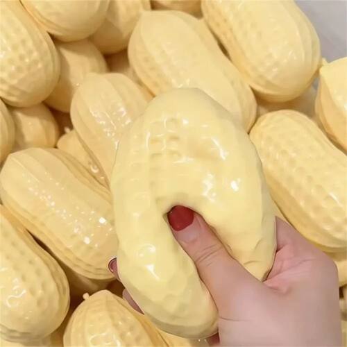 Peanut Stress Ball Crunchy Squeeze Ball Squishy Toy Slow Reb