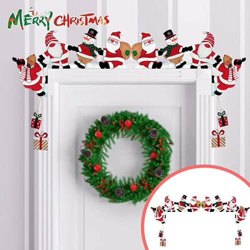 Christmas New Santa Door Corner Decor Cartoon Christmas Door