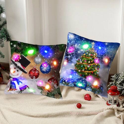 Christmas Tree Pillowcase Decorations For Home Cushion Cover