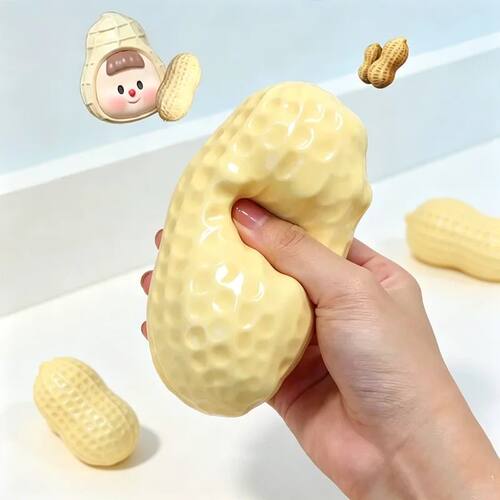 Asmr Sensory Peanut Squishy Toy Crunchy Buttery-soft Squeeze