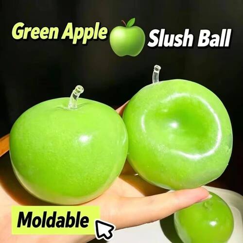 New Handmade Crispy Green Apple Squishy Stress Ball Crunchy