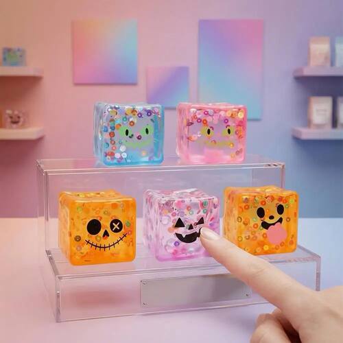 Creative Ugly Face Design Ice Cool Squishy Toy Stack One Sta