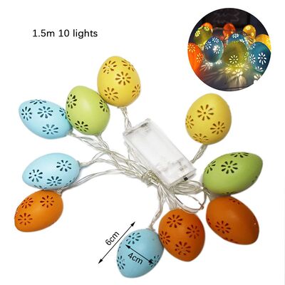 1.5M 10Leds Easter Led Light String Easter Eggs Carrot Chick
