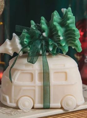 Christmas Tree Car Silicone Aromatherapy Candle Mold 3D Ceda