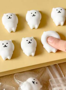 Cute Little White Bear Pinch Toy, Squeeze Toy, Stress Relief