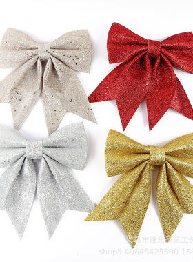 Christmas Large Bow Decoration Pendant Diy Sequins Pearl Cot