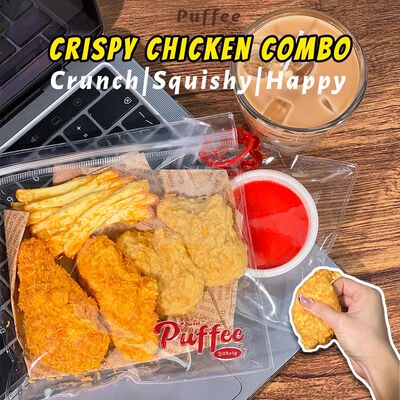 Crispy Chicken Combo Food-grade Silicone Squishy Toy, Handma