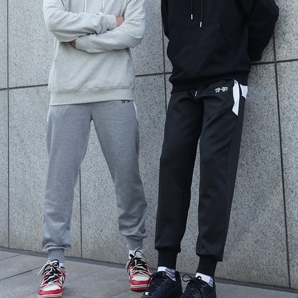 TIP-OFF 美式运动裤卫裤男秋高街ins潮宽松扎袜篮球训练休闲长裤