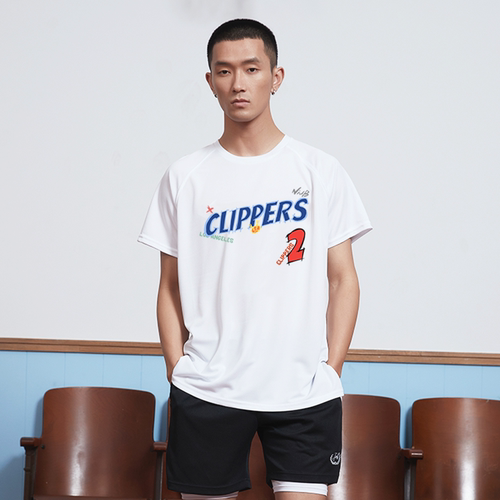 TIP-OFF美式快船伦纳德篮球运动速干宽松透气简约短袖T恤衫投篮服