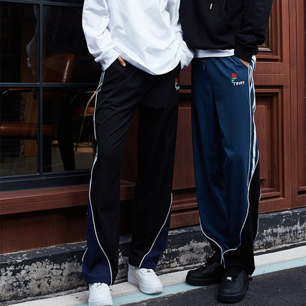 TIP-OFF美式高街篮球训练运动长裤美式复古拼色卫裤跑步健身吸汗