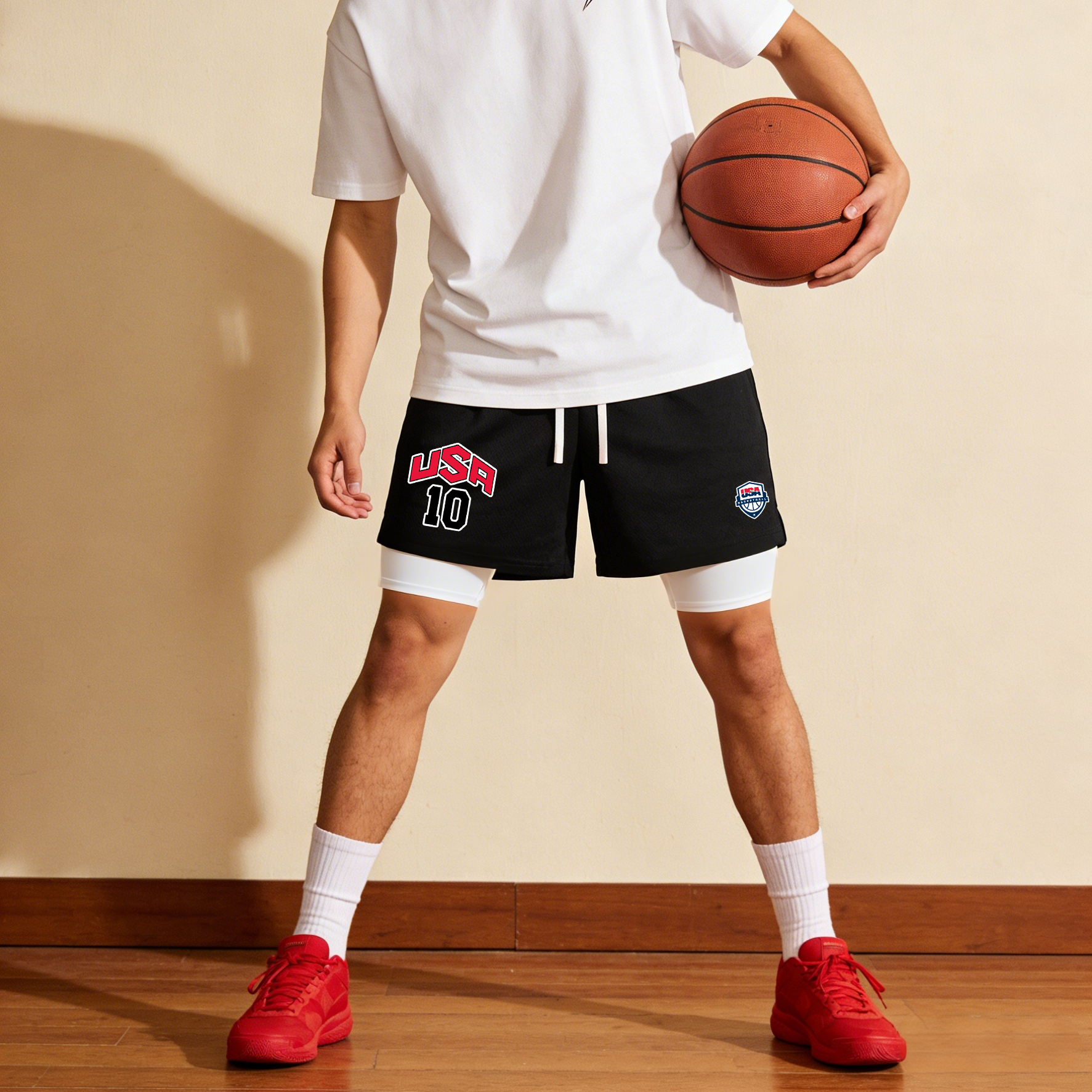 TIP-OFF美国梦之队科比美式篮球运动休闲速干宽松透气短裤夏季男