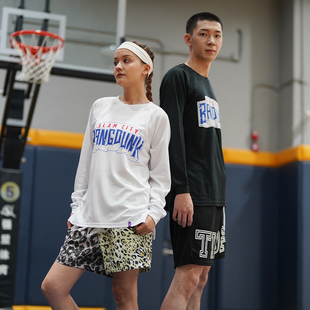 投篮服运动休闲时尚 DUNK印花长袖 速干透气T恤男 OFF字母BANG TIP